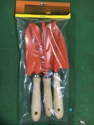 필수 정원 도구 세트 3PCS 나무 손잡이 미니 빗자루 / 래크 / 꽃 식물을위한 스파드
