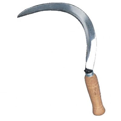 45cm 부착되지 않은 강철 블레이드 시크 정원 농업 수확 나무 손잡이